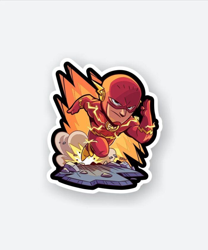 Flash Superhero Sticker