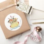 Flintstones Family Roadtrip Classic Round Sticker