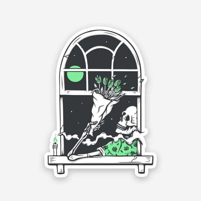 Flowers For The Dead Sticker
