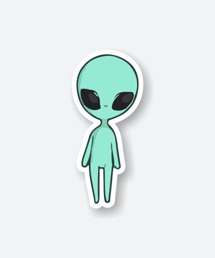 Fluorescent Alien Sticker