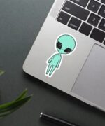 Fluorescent Alien Sticker