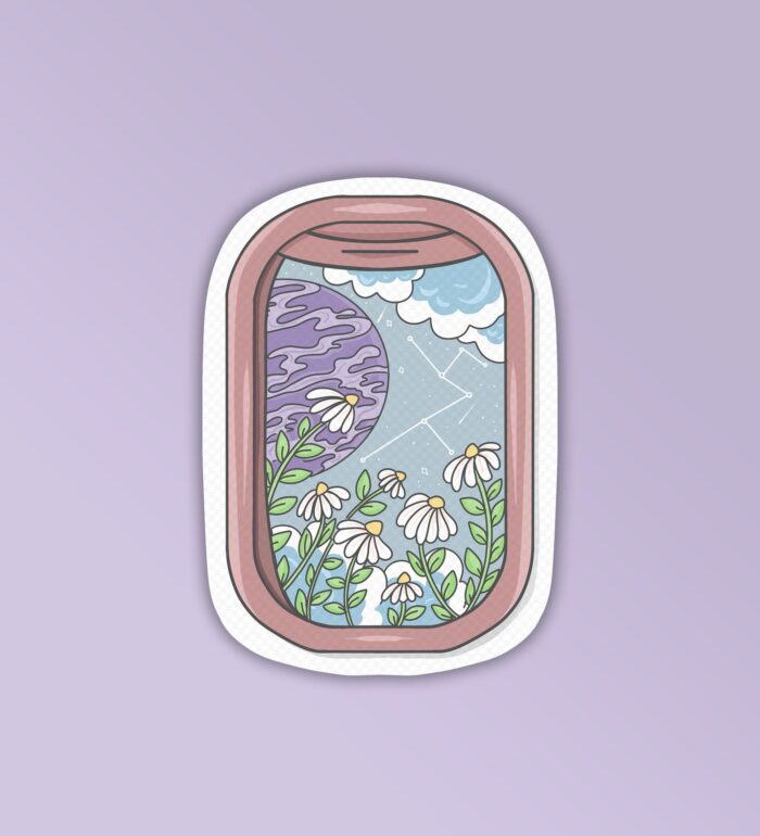 Fly Into The Universe Laptop Mobile Stickers