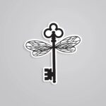 Flying Winged Key Movies Stickers