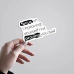 Focus On Improving Yourself Motivational Stickers