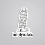 Font Style Italic Witty Stickers