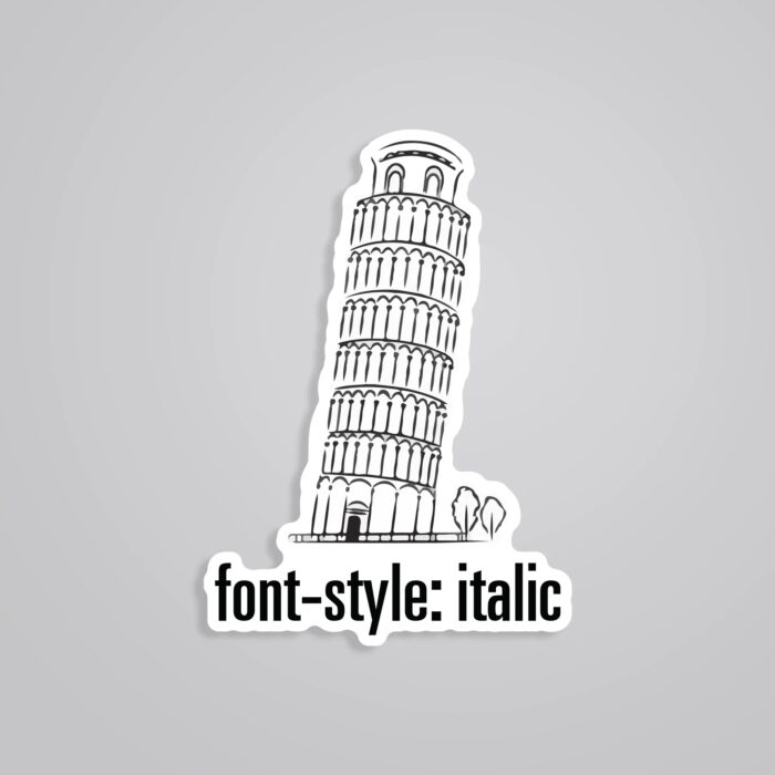 Font Style Italic Witty Stickers