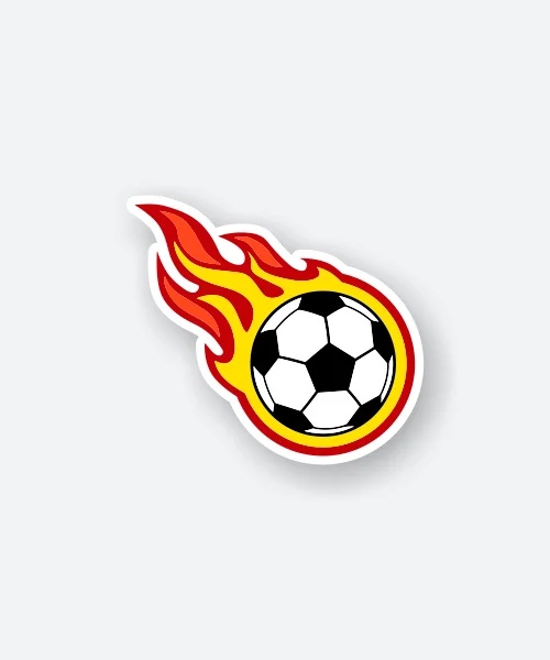 Football Fire Sticker