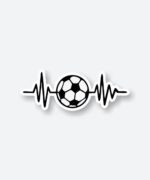 Football Heartbeat Sticker