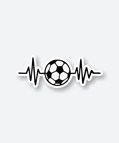 Football Heartbeat Sticker
