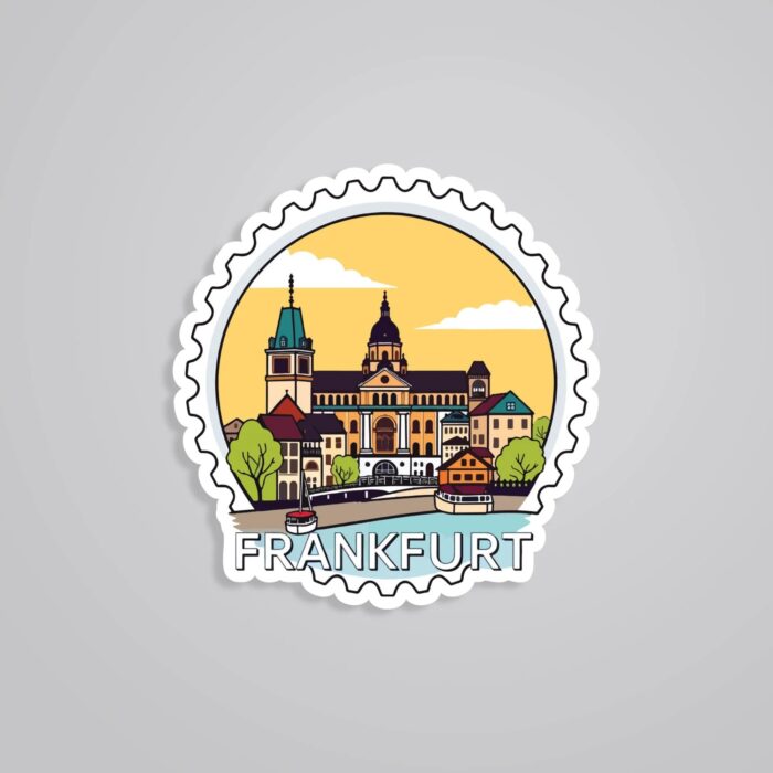 Frankfurt Cityscape And Architecture Post Stamp Travels Stickers