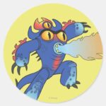 Fred Flamethrowers Classic Round Sticker