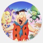Fred Flintstone Under A Spell Classic Round Sticker
