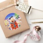 Fred Flintstone Under A Spell Classic Round Sticker