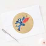 Fred Monster Suit Classic Round Sticker