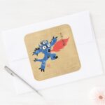 Fred Monster Suit Square Sticker