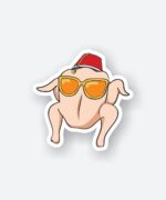 Friends Chicken With Glass Sticker
