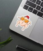 Friends Chicken With Glass Sticker