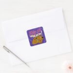 Frightened Scooby Doo Square Sticker