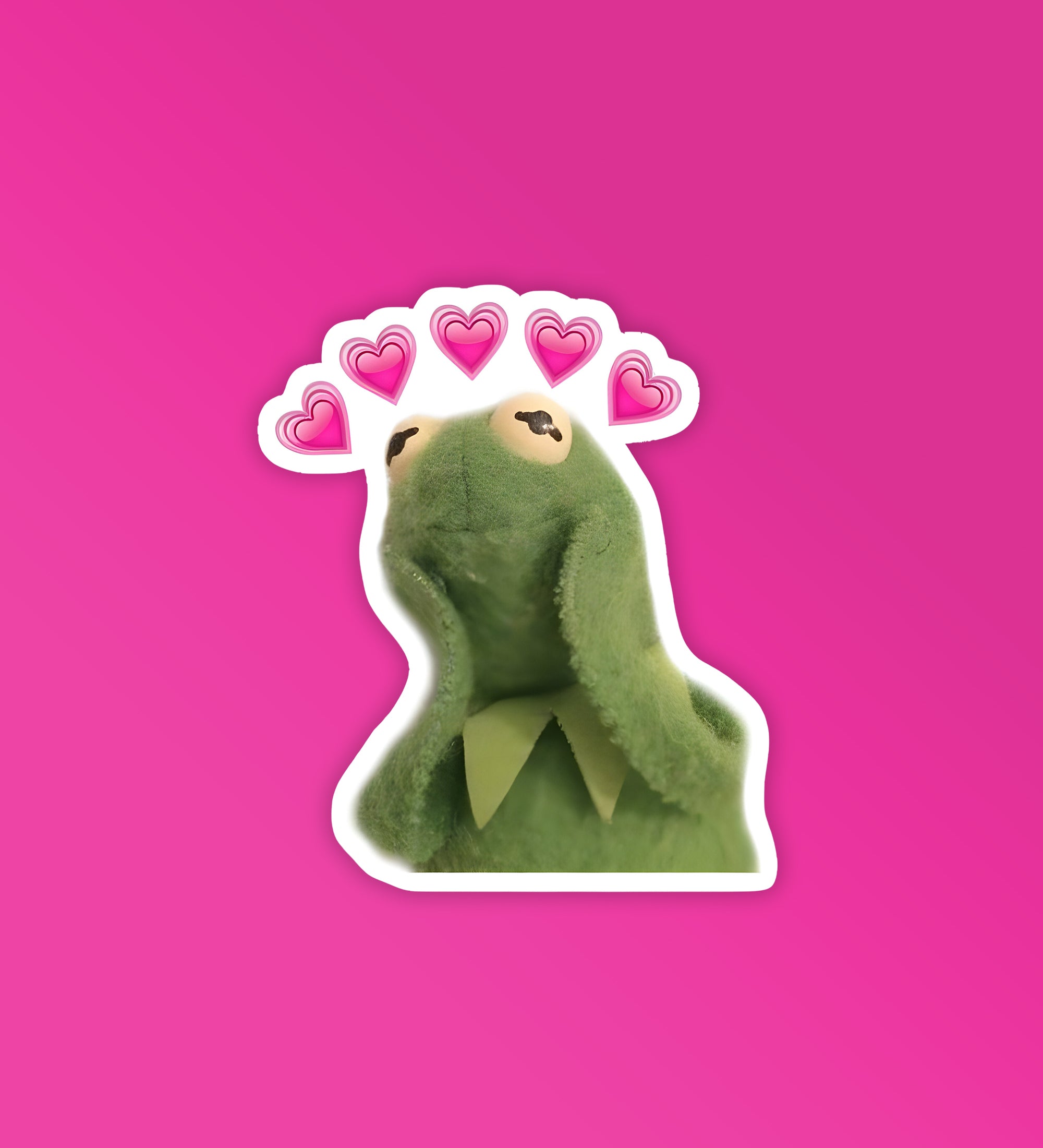 Froggo Heart Meme   Laptop Mobile Stickers