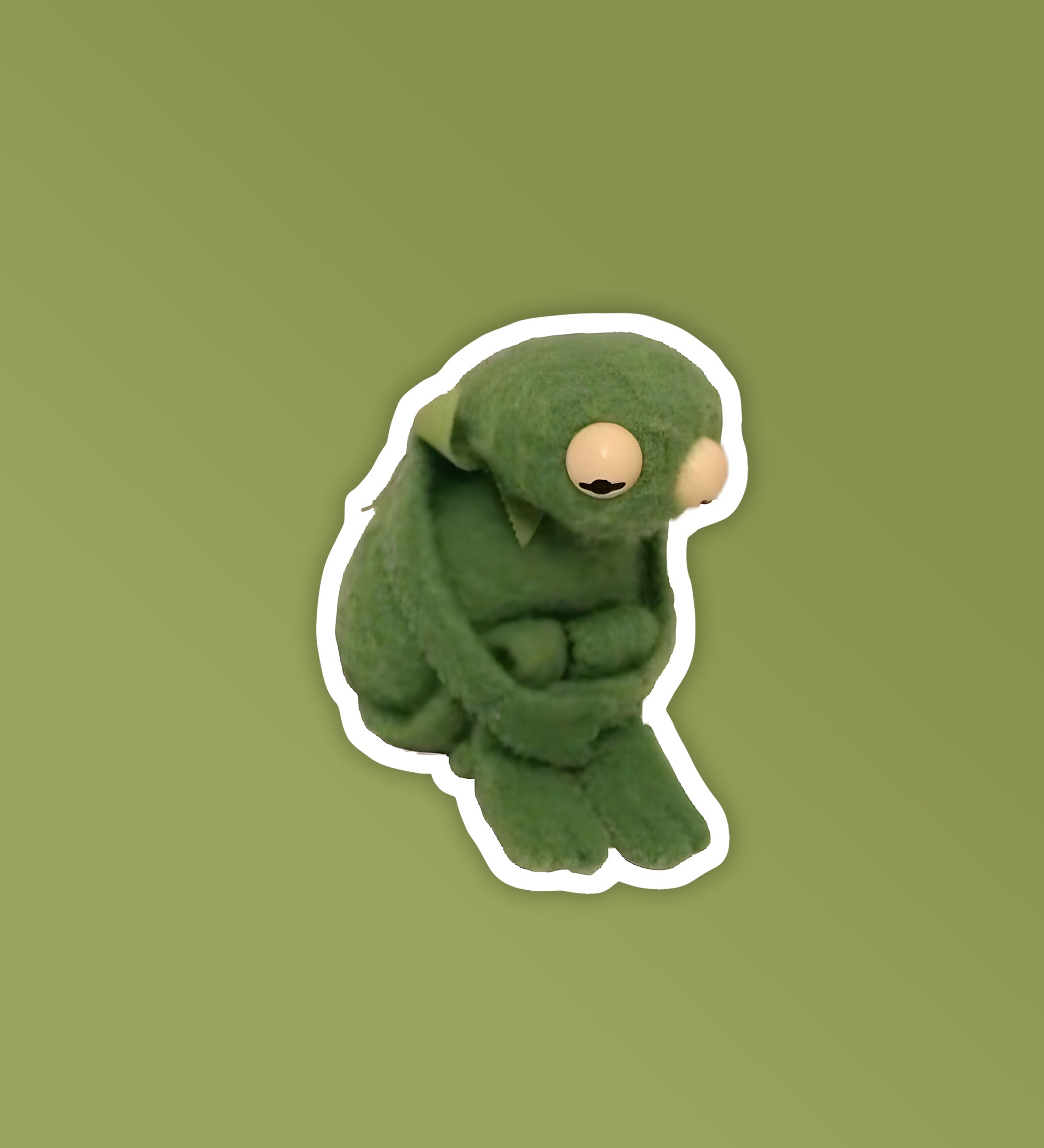 Froggo Sad Meme   Laptop Mobile Stickers