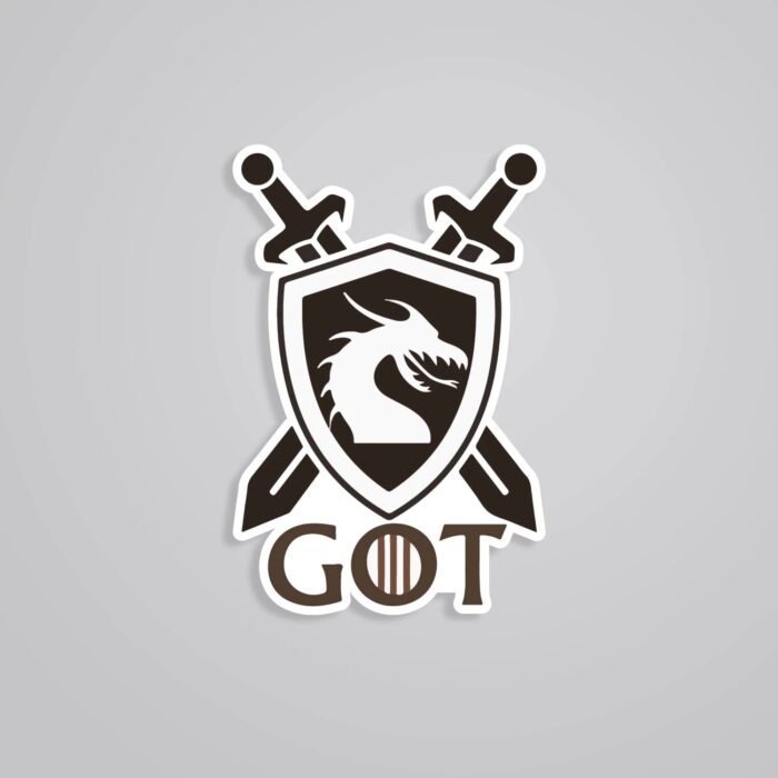 Game Of Thrones Dragon Shield TV Shows Stickers