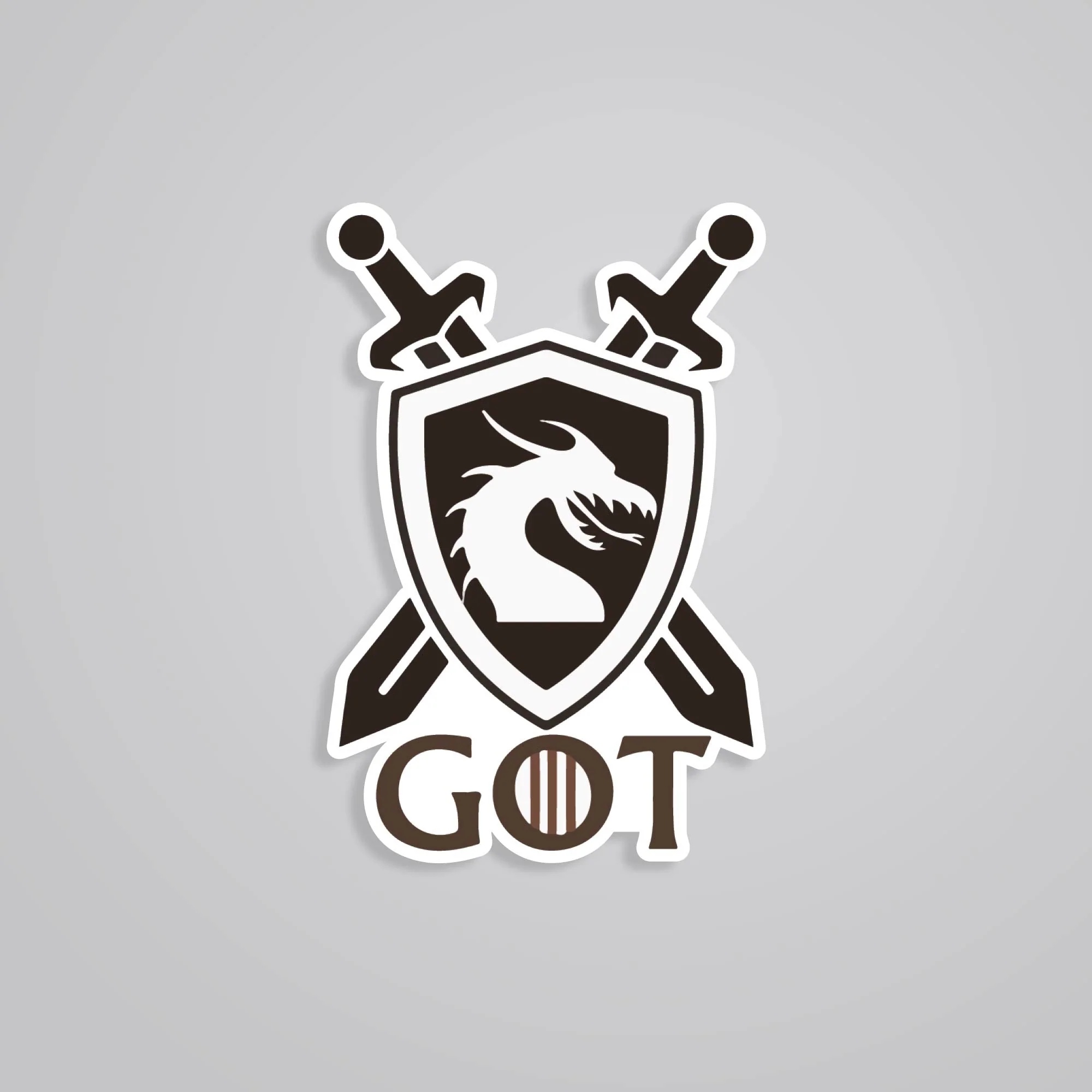Game Of Thrones Dragon Shield TV Shows Stickers