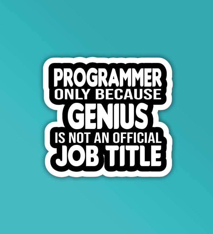 Genius Programmer Coding Sticker