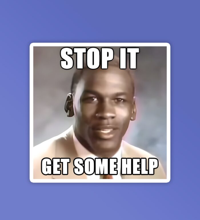 Get Some Help Meme   Laptop Mobile Stickers