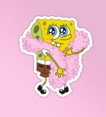 Glam Spongebob Laptop Mobile Stickers