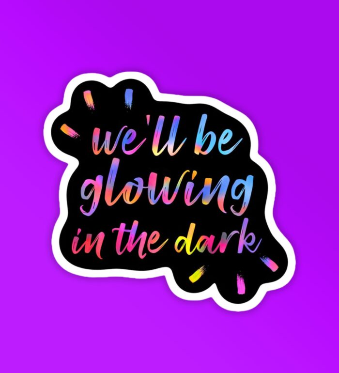 Glowing In The Dark   Coldplay Laptop   Mobile Sticker