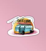 Go Offline Laptop Mobile Stickers