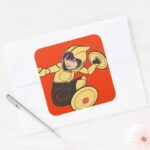 Go Go Tomago Yellow Suit Square Sticker