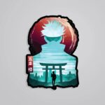 Gojo Satoru Silhouette Anime Stickers