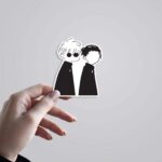 Gojo And Geto In Black Anime Stickers