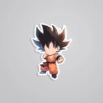 Goku Chibi Fighting Stance Anime Stickers