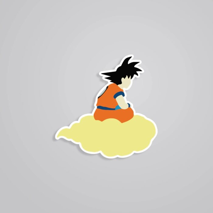 Goku On Nimbus Anime Stickers