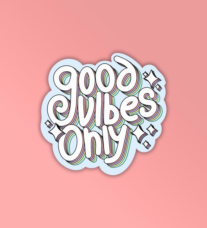 Good Vibes Only Laptop Mobile Stickers