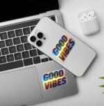 Good Vibes   Holographic Laptop   Mobile Sticker