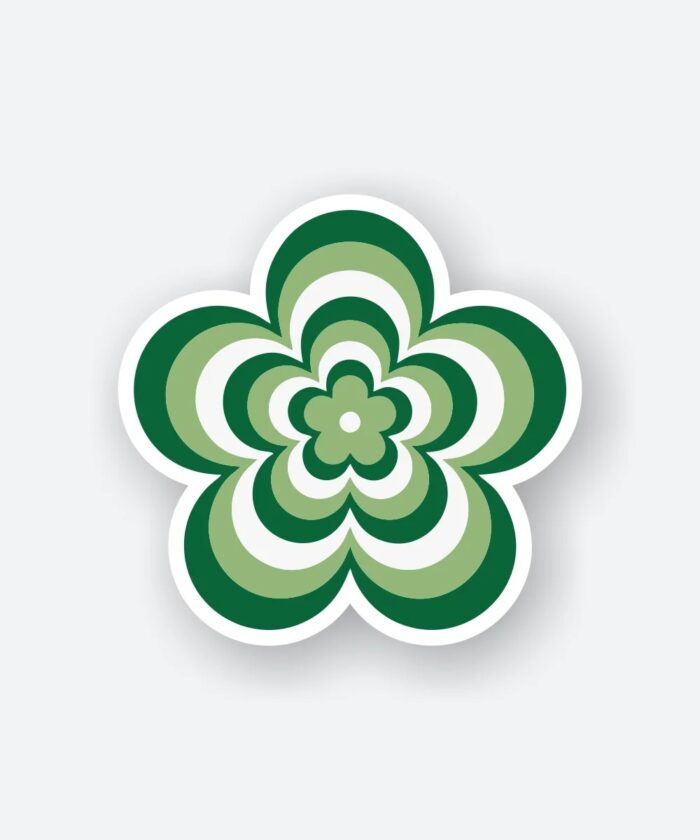 Green Flower Sticker