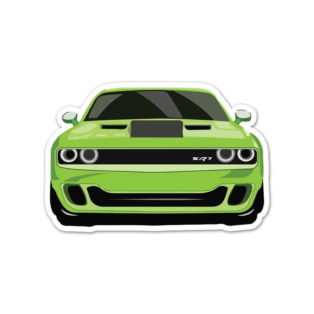 Green Vintage Muscle Sticker