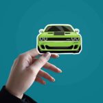 Green Vintage Muscle Sticker