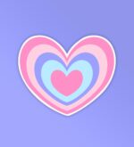 Groovy Heart   Laptop Mobile Stickers