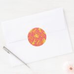 Groovy Disco Scooby Doo Pattern Classic Round Sticker