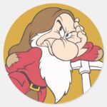 Grumpy 12 Classic Round Sticker