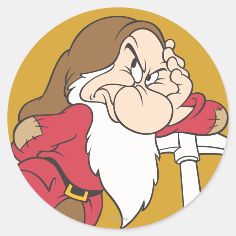 Grumpy 12 Classic Round Sticker