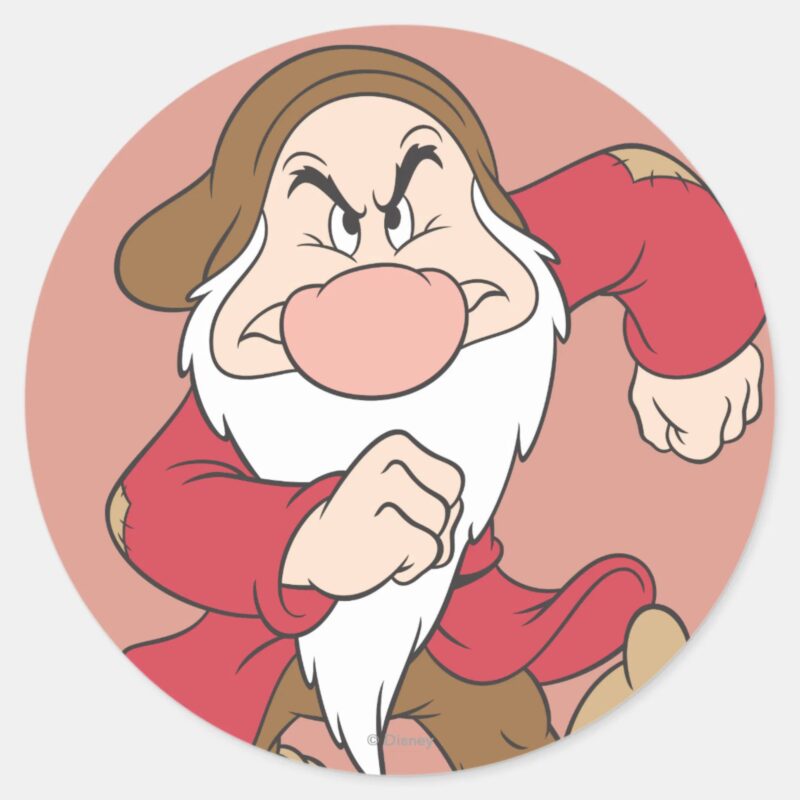 Grumpy 6 Classic Round Sticker