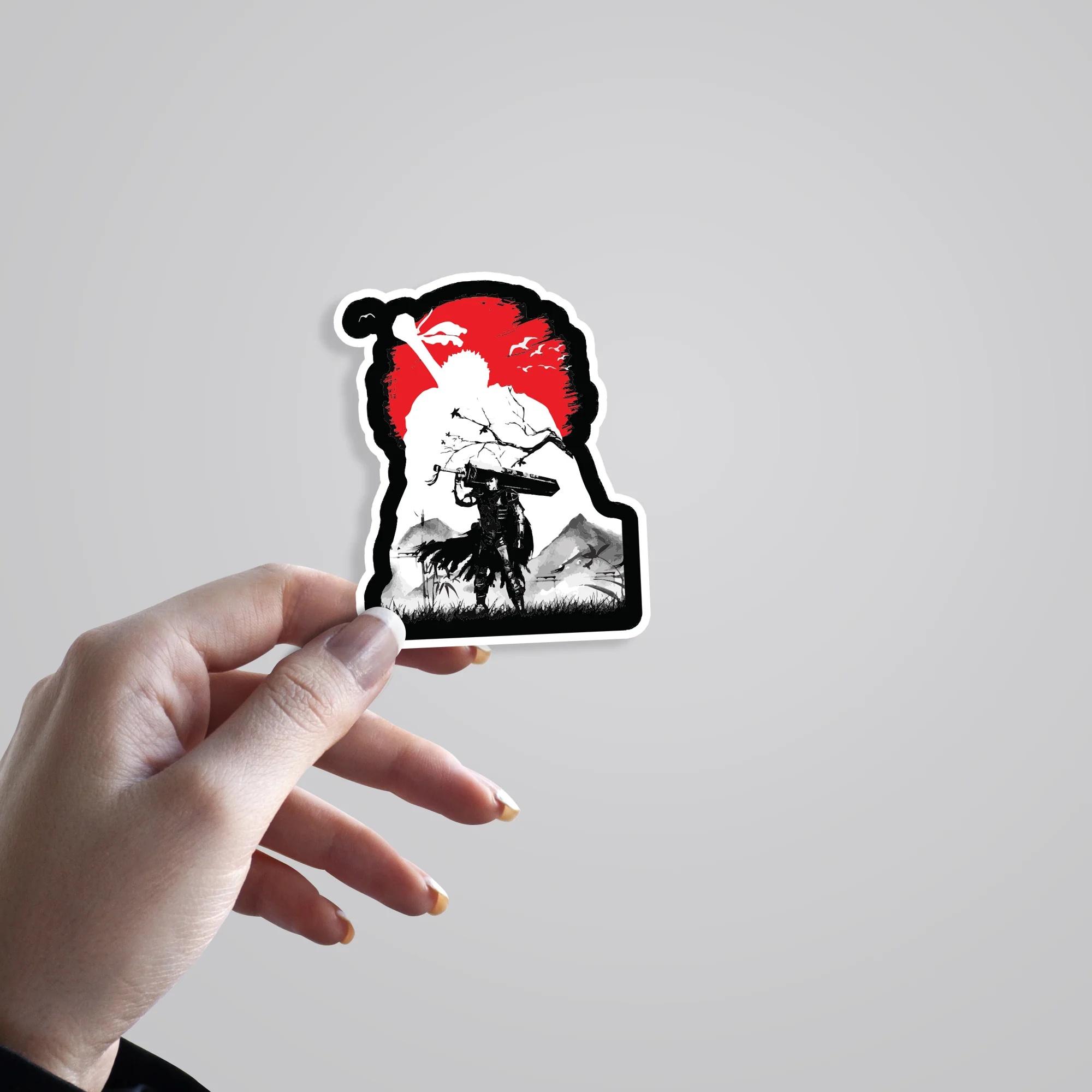 Guts Silhouette Anime Stickers