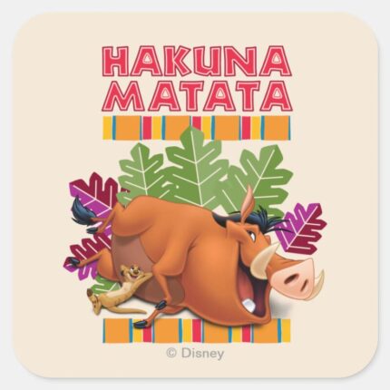 Hakuna Matata Square Sticker