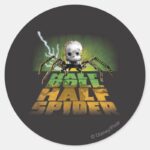 Half Doll Half Spider Classic Round Sticker