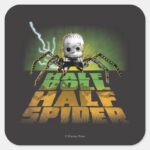 Half Doll Half Spider Square Sticker